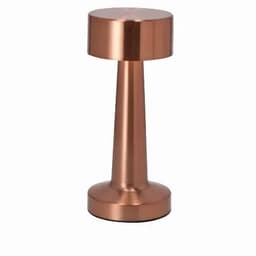 A drink bottle with a sleek, copper finish, featuring a cylindrical base and an hourglass shape.