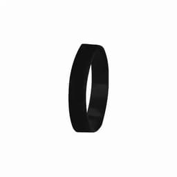 A black silicone wristband featuring a simple, smooth design and no additional text or logos.