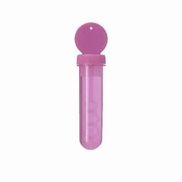 A drink bottle in a translucent pink colour with a screw-on lid and a flat top. It features a logo.