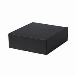 A black rectangular box with a sliding lid and a matte finish. It features no visible branding or text.