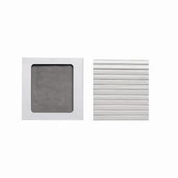 A set of grey coloured pencils displayed in a white box with a transparent window, featuring a white outer packaging.