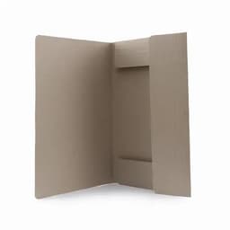 A folder in a neutral brown colour, with a simple design and an interior section for documents.