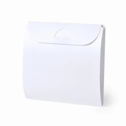 A white envelope with a flap closure, featuring a simple and clean design.