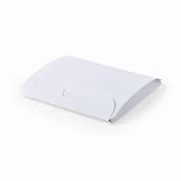 A plain white envelope with a flap closure resting on a flat surface, featuring no visible logos or text.