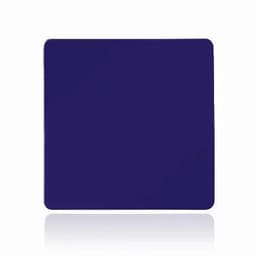 A square promotional product in a deep purple colour with a glossy finish and a branding logo.