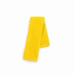 A yellow cloth rolled neatly, showcasing a vibrant colour and soft texture. It has a simple design without logos.