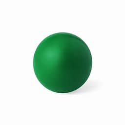 A green ball with a smooth surface, featuring a solid colour and no visible texture or markings.