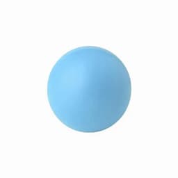 A solid blue ball with a smooth surface. The ball is uniform in colour and round in shape.