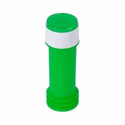 A drink bottle in vibrant green with a white cap, featuring a ribbed base and a logo on the side.