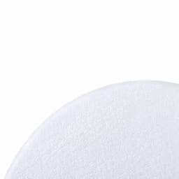 A drink bottle with a textured white surface and a round, smooth top, featuring a logo.