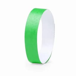 A green wristband with a white interior, featuring a smooth finish and a simple design.