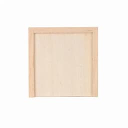 A blank wooden frame with a light natural finish, featuring a simple, unembellished design.