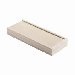 A wooden block with a smooth, flat surface and a recessed edge, featuring natural wood grain.