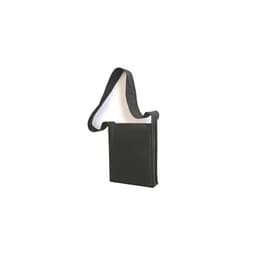 A black non-woven sling bag with a long strap and an open top. It has a simple design and features a logo.