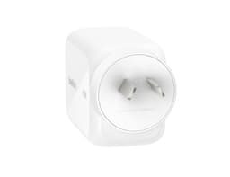 A white 45W retractable wall charger with two prongs and a logo.