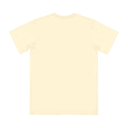 A light beige adult T-shirt with a standard fit and short sleeves. The back is plain with no designs.
