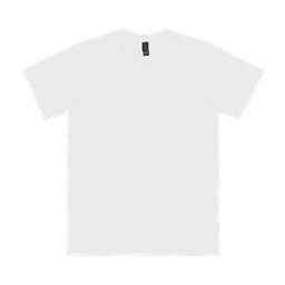 A white adult T-shirt featured in an upright position, with a label and no additional designs or logos.