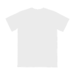 A plain white adult t-shirt, featuring short sleeves and a regular fit, with a logo present.