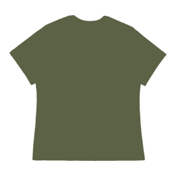 A dark green ladies tee with a standard t-shirt design and a logo.