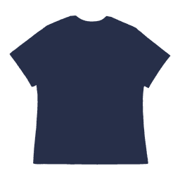 A dark navy ladies' t-shirt with a simple design, featuring short sleeves and a crew neck.