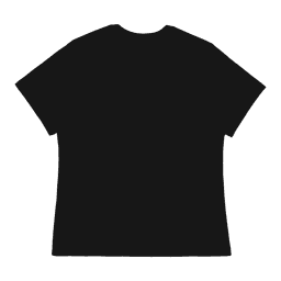 A black ladies' t-shirt with a simple design. The shirt features a classic crew neck and short sleeves.