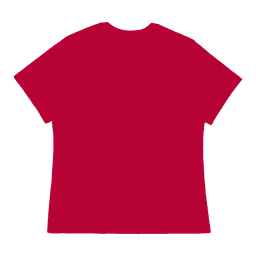 A deep red ladies' T-shirt featuring short sleeves and a relaxed fit. The shirt includes a logo on the front.