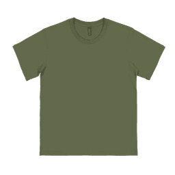 A green youth t-shirt with a round neckline and short sleeves, featuring a logo.