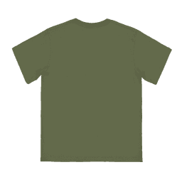 A green youth T-shirt featuring short sleeves and a plain back. The shirt has a logo on the front.