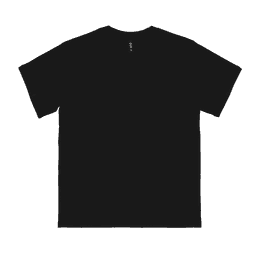 A black youth t-shirt featuring a simple design and a logo on the label.