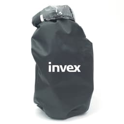 A 2.5L dry bag in black, featuring a logo on the front.