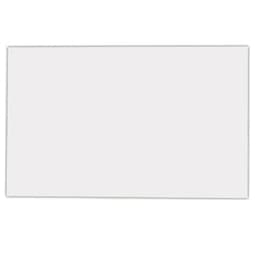 A rectangular fridge magnet in a plain white design, measuring 50mm x 70mm, with a glossy finish.