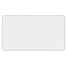 A square fridge magnet with rounded corners, featuring a plain white surface.