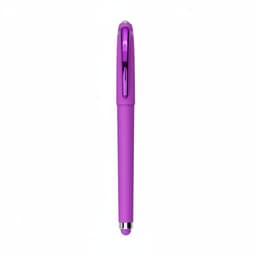 A purple fidget gel pen with a shiny clip, featuring a smooth, sleek design.