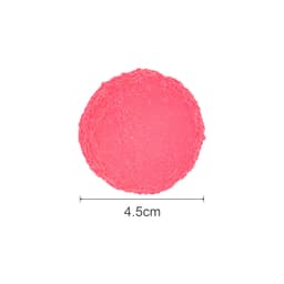 A pink squishy stress relief mini ball measuring 4.5 cm in diameter, featuring a textured surface.