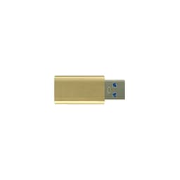 A gold USB data blocker with a sleek design, featuring a USB connector.