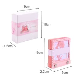 A pink 3D paper art handbag tear-off notepad with a white and pink box, featuring decorative elements.