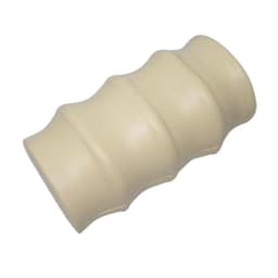 A creamy white spine-shaped stress reliever with a textured design, featured as a fun keyring accessory.
