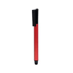 A red stylus USB pen with a black clip and tip, featuring a logo on the barrel.