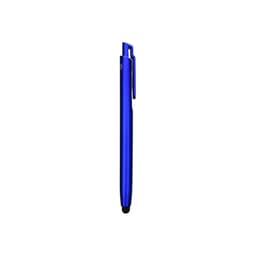A blue NFC touchscreen ballpoint pen with a sleek design and a clip for easy attachment. It features a logo.