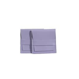 A purple PU leather flip jewelry pouch with a sleek design, featuring a flap closure and a hidden compartment.