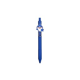 A blue acrylic pen featuring a clip with a shark design and a gold-tone clip.