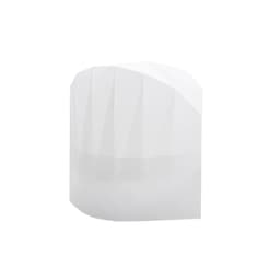 A white disposable non-woven kids chef hat with a textured design. It has a simple, plain appearance.