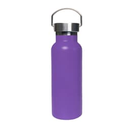 A drink bottle in vibrant purple, featuring a stainless steel lid and a sleek double wall vacuum design.