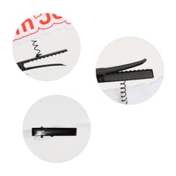A custom felt spring hair clip in black, featuring a spiral design and textured gripping surfaces.