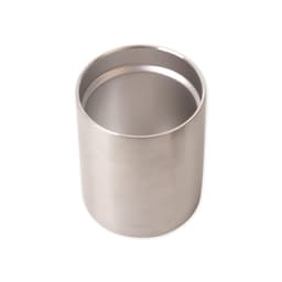 A drink bottle that is a 10oz stainless steel tumbler with a smooth, metallic finish and no visible branding.