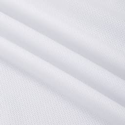 A close-up of white micro mesh fabric with a textured pattern, suitable for clothing.
