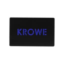A black flash drive with a blue logo, designed in a sleek rectangular shape.