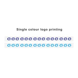 A roll of BOPP packing tape featuring repeated blue logos against a white background.