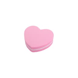 A pack of 50 heart-shaped nail files in pink with a white centre stripe, featuring a branded logo.