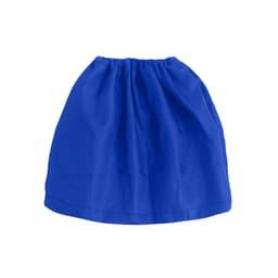 A bright blue waterproof boot cover with an elastic opening at the top. The cover is gathered and lightweight.